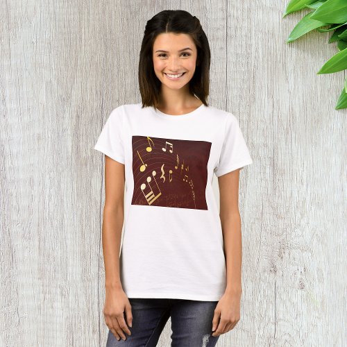 Musical Notes Background T_Shirt