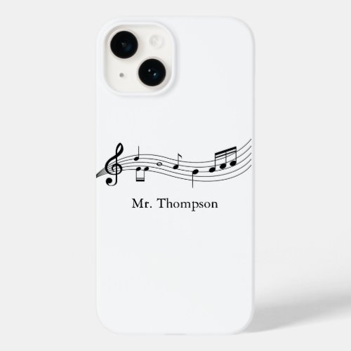 Musical Notes Band or Choir Teacher Custom Music Case_Mate iPhone 14 Case