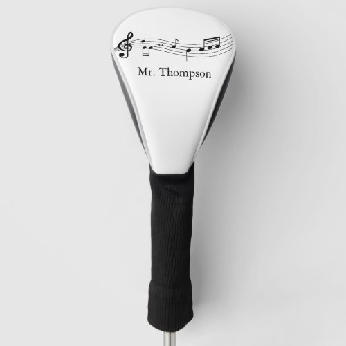 Musical Notes Band or Choir Teacher Custom Music Golf Head Cover