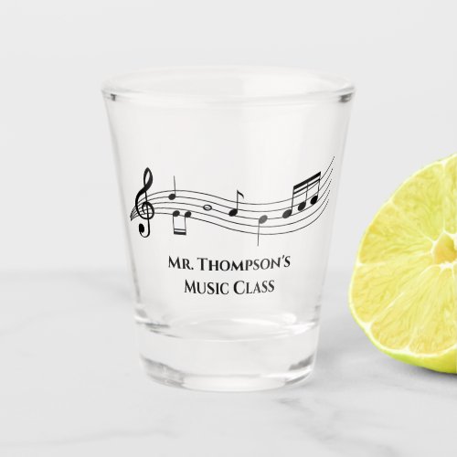 Musical Notes Band or Choir Teacher Custom Music Shot Glass