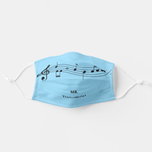 Musical Notes Band Teacher Adult Cloth Face Mask Musical Notes Band Teacher Adult Cloth Face Mask