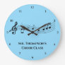 Musical Notes Band Teacher Custom Music Class Large Clock