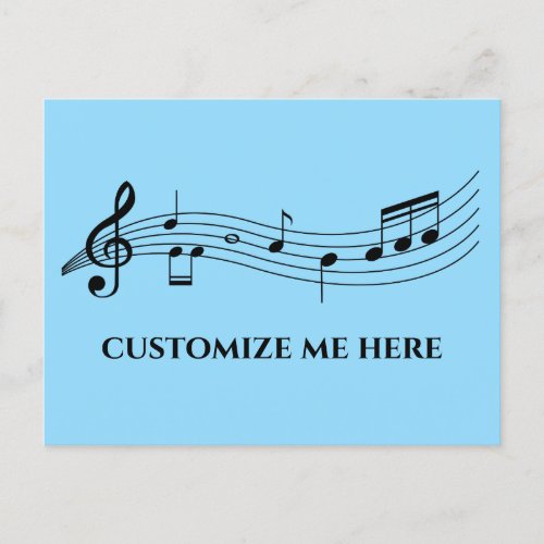 Musical Notes Band Teacher Custom Music Postcard