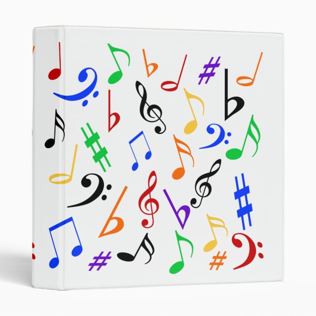 Musical Notes Binder - Multi (Front/Spine)