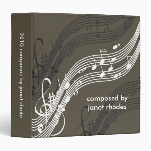 Musical notes binders, Christmas Gift 3 Ring Binder