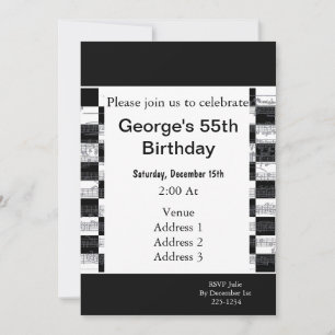 Musical Notes Birthday Invitation