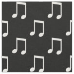 Musical Notes Black White Music Themed Fabric
