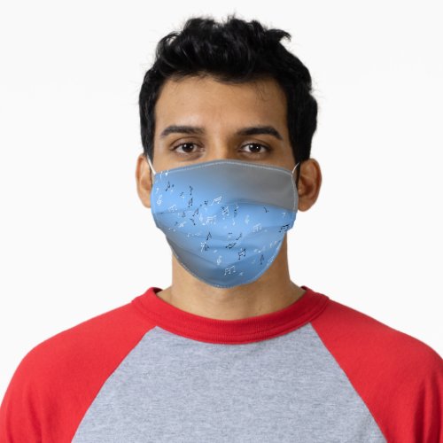 Musical Notes Blue Moon  Adult Cloth Face Mask