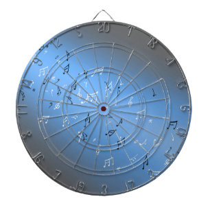 Musical Notes Blue Moon Dartboard