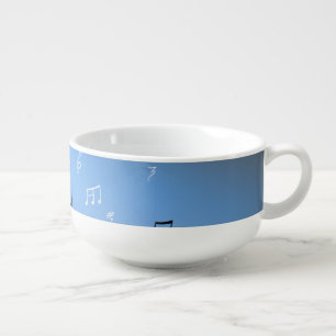 Musical Notes Blue Moon Soup Mug