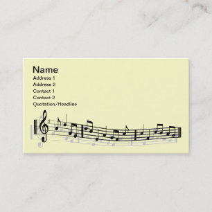 Musical notes business card