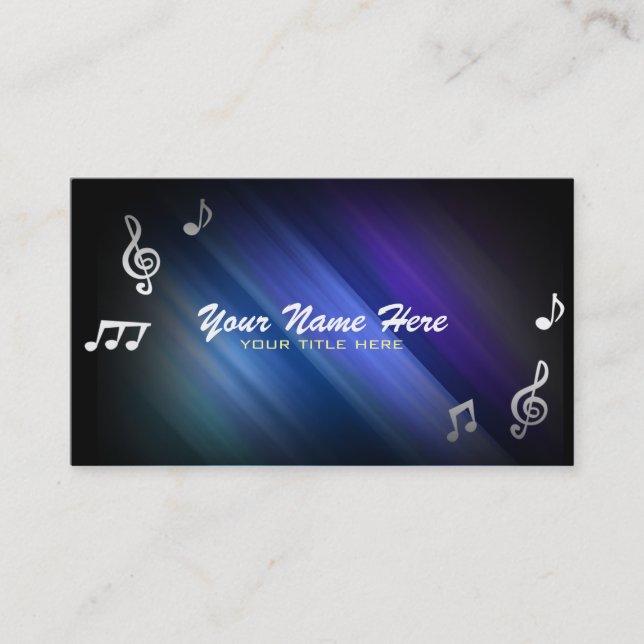Musical Notes Business Cards (Front)