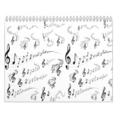 Music piano instrumental keyboard multicolored calendar