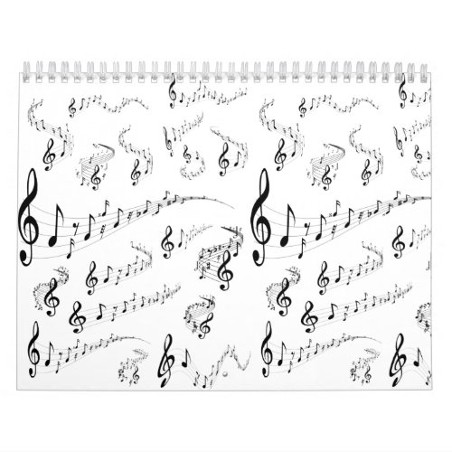 musical notes calendar