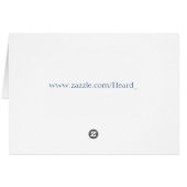 Musical Notes Card - Blue (Back Horizontal)