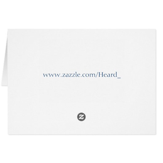 Musical Notes Card - Blue (Back Horizontal)