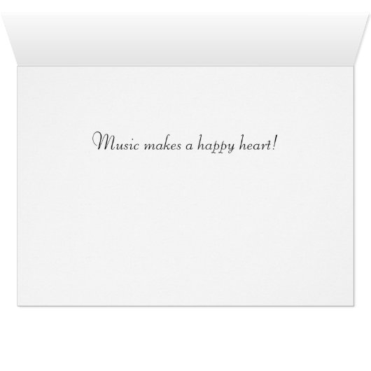 Musical Notes Card - Blue (Inside Horizontal (Bottom))