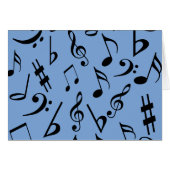 Musical Notes Card - Blue (Front Horizontal)