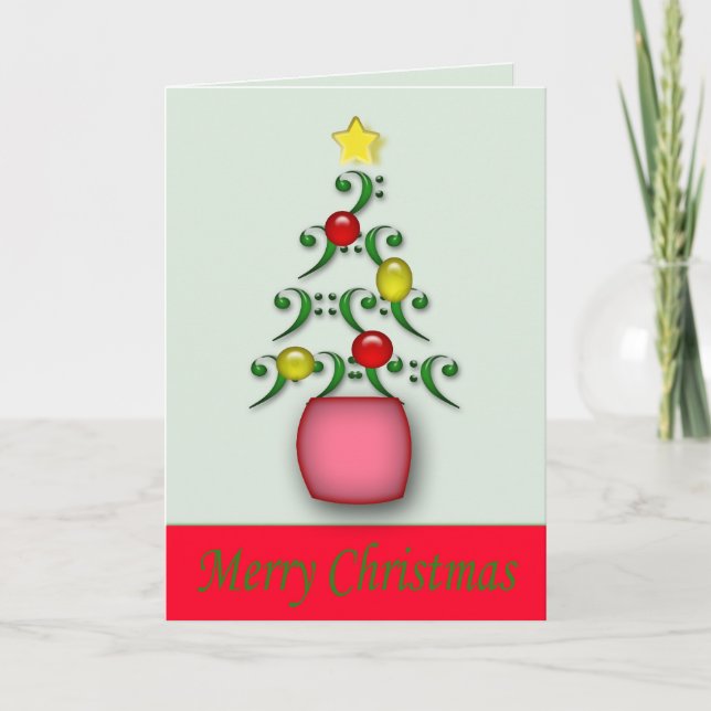 Musical Notes Christmas Card - Customized (Front)