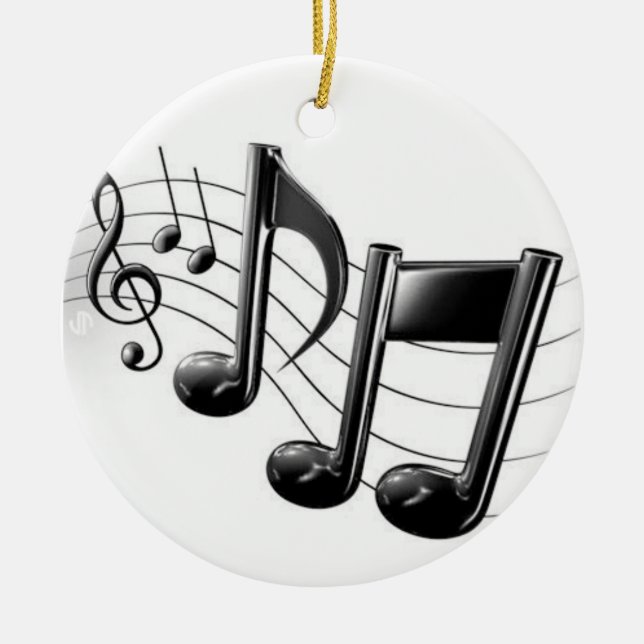 "MUSICAL NOTES" CHRISTMAS (OR ANYTIME) ORNAMENT (Front)