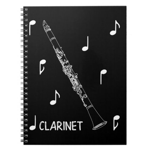 Musical Notes Clarinet Notebook