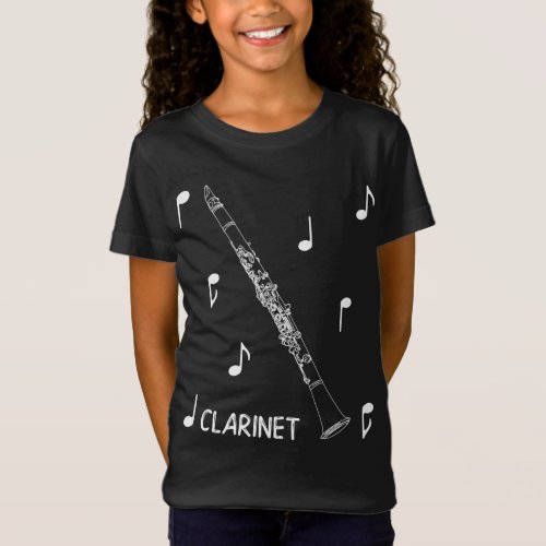 Musical Notes Clarinet T_Shirt