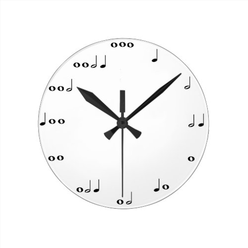 Musical notes clock