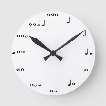 Musical Notes Clock by SenioritusDefined at Zazzle