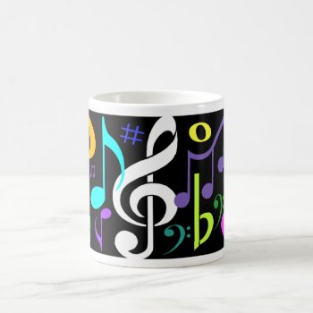 Musical Notes Coffee Mug by zortmeister at Zazzle