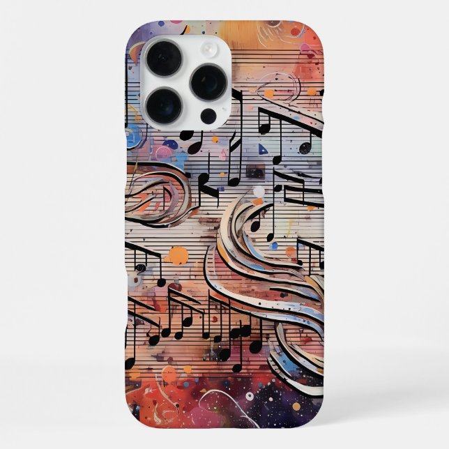 Musical notes Colorful Iphone Case (Back)