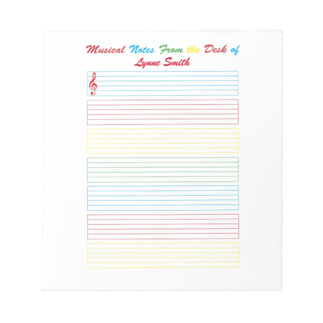 Musical Notes Colorful Lined (Front)