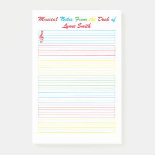 Musical Notes Colorful Lined