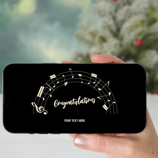 Musical notes congratulations (Front Digital)