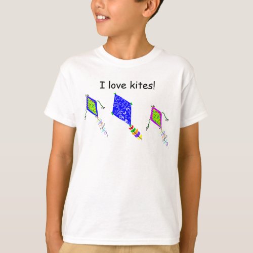 Musical Notes Crescent Moons Kids Kite T_Shirt