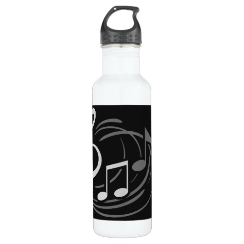 Musical Notes custom name water bottles