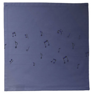 Musical Notes Dark Ombre  Cloth Napkin