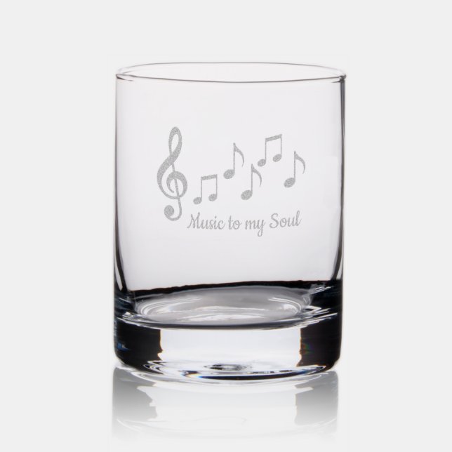 Musical Notes Design Etched Glassware (Glassware)