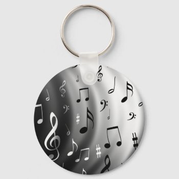 Musical Notes Design Keychain by Hodge_Retailers at Zazzle