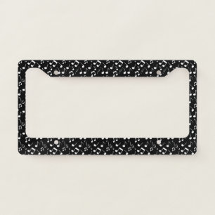 Musical Notes Design License Plate Frame