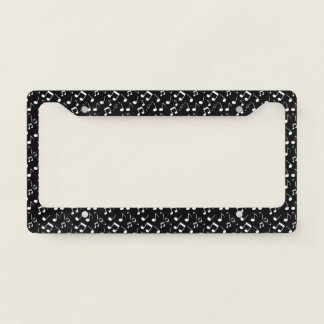 Musical Notes Design License Plate Frame
