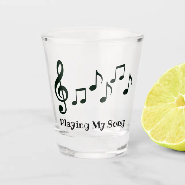 Musical Notes Design Shot Glass | Zazzle