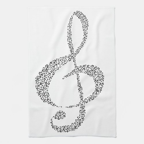 Musical Notes Design Towel