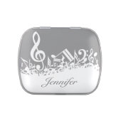 Musical Notes Dinner Mint Favor Box Jelly Belly Candy Tin (Top)