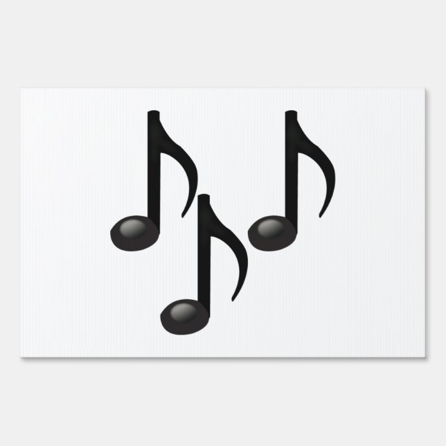 Musical Notes - Emoji Sign (Front)