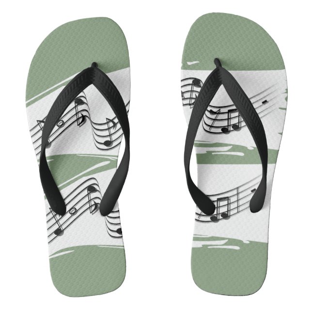 Musical notes flip flops (Footbed)
