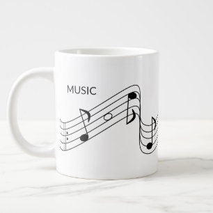 Musical Notes for Music Teacher Large Coffee Mug