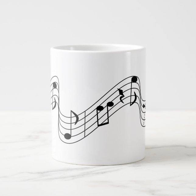 Musical Notes Giant Coffee Mug (Front)