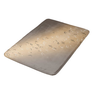 Musical Notes Golden Light Bath Mat