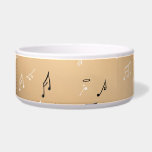 Musical Notes Golden Light Ceramic Pet Bowl<br><div class="desc">CUSTOMISE IT! Music in the moonlight Pet Bowel 
Floating musical notes fall from the sky in the moonlight,  perfect present for your new little friend on his/her first day home,  or for your favorite companion of many years. Check out my shop for more colors and designs</div>