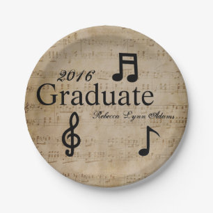 Musical Notes - Graduation Paper Plate